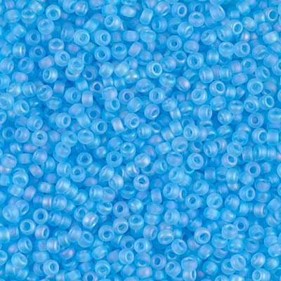 Miyuki 11/0 Seed Beads - 11-148FR - Matte Transparent Light Blue AB