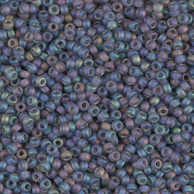 Miyuki 11/0 Seed Beads - 11-152FR - Matte Transparent Gray AB