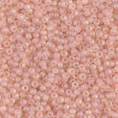 Miyuki 11/0 Seed Beads - 11-155FR - Matte Transparent Pale Pink AB