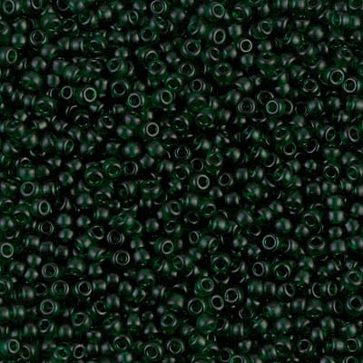 Miyuki 11/0 Seed Beads - 11-156SF - Semi-Matte Transparent Emerald
