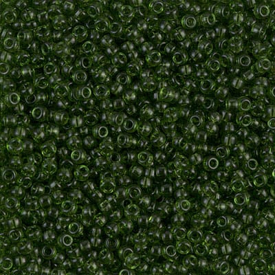 Miyuki 11/0 Seed Beads - 11-158 - Transparent Olive Green
