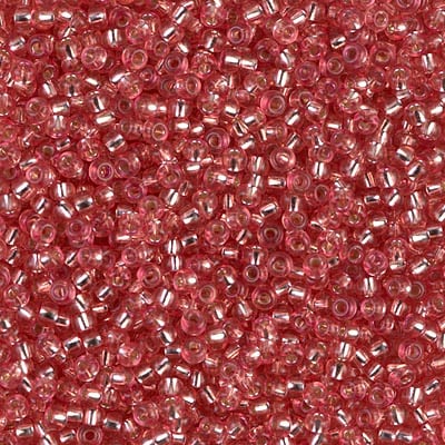 Miyuki 11/0 Seed Beads - 11-1660 - Dyed Silver Lined Light Salmon