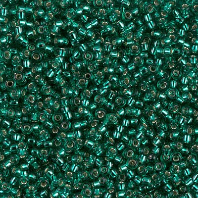 Miyuki 11/0 Seed Beads - 11-017 - Silver Lined Dk Green