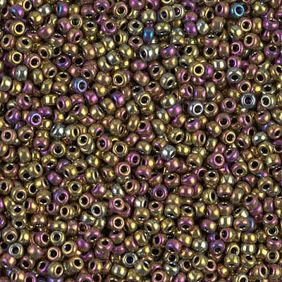 Miyuki 11/0 Seed Beads - 11-188 - Metallic Purple/Gold Iris