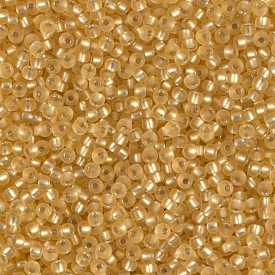 Miyuki 11/0 Seed Beads - 11-1902 - Semi-Matte Silver Lined Gold