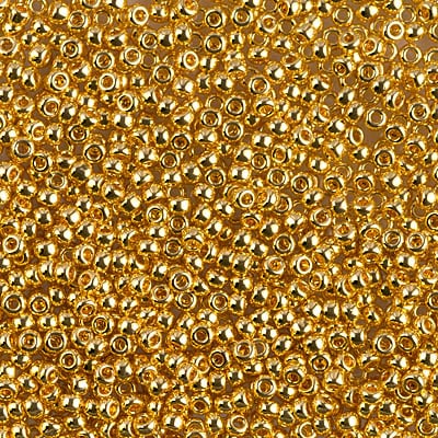 Miyuki 11/0 Seed Beads - 11-191 - Bright Gold 24kt Plated