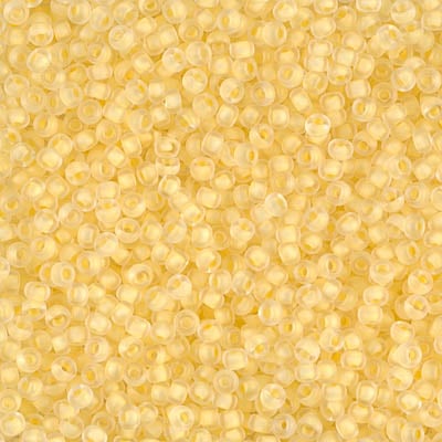 Miyuki 11/0 Seed Beads - 11-1921 - Semi-Matte Yellow Lined Crystal