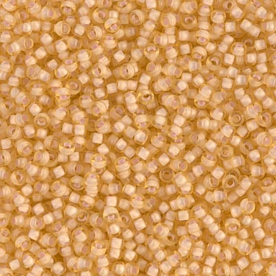 Miyuki 11/0 Seed Beads - 11-1935 - Semi-Matte Salmon Lined Light Amber