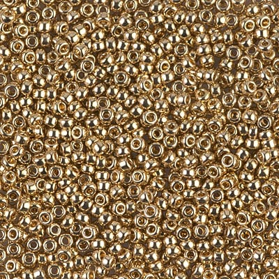 Miyuki 11/0 Seed Beads - 11-193 - Light 24kt Gold Plated