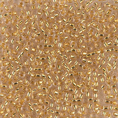 Miyuki 11/0 Seed Beads - 11-195 - 24kt Yellow Gold Lined Crystal
