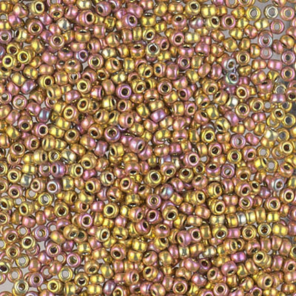 Miyuki 11/0 Seed Beads - 11-1985 - 24kt Pink Gold Iris