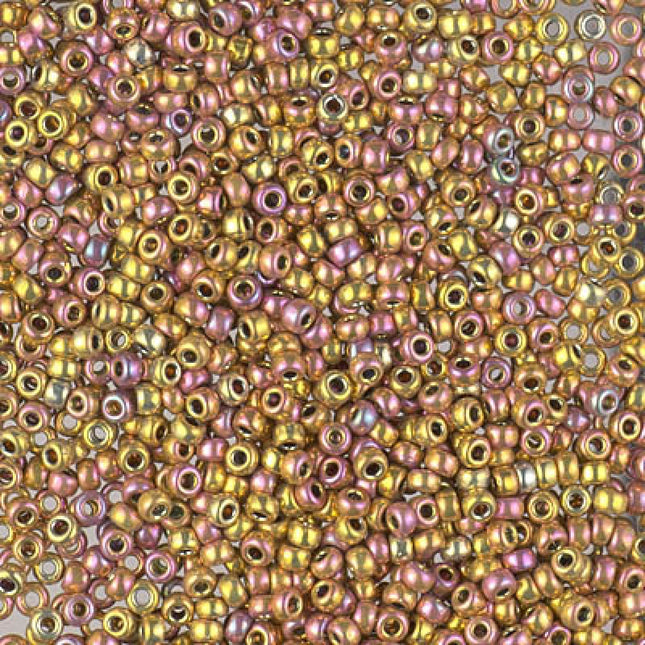 Miyuki 11/0 Seed Beads - 11-1985 - 24kt Pink Gold Iris