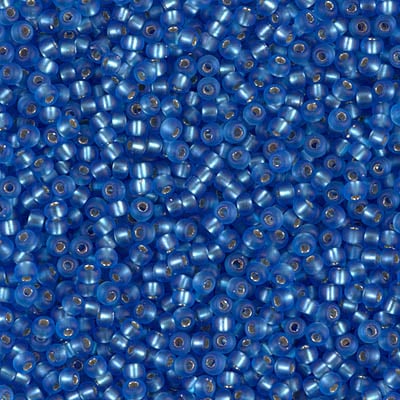 Miyuki 11/0 Seed Beads - 11-019F - Matte Silver Lined Sapphire