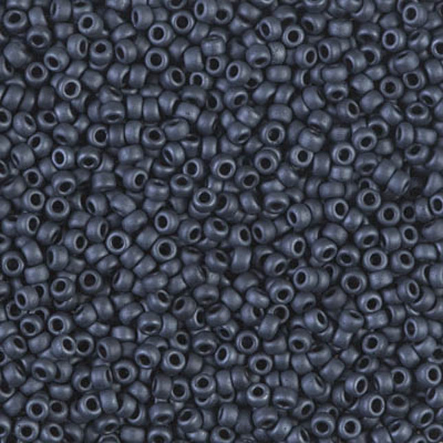 Miyuki 11/0 Seed Beads - 11-2001 - Matte Gunmetal (was 11-1254)
