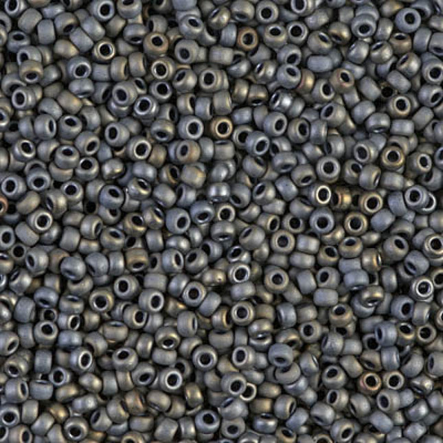 Miyuki 11/0 Seed Beads - 11-2002 - Matte Metallic Silver Gray