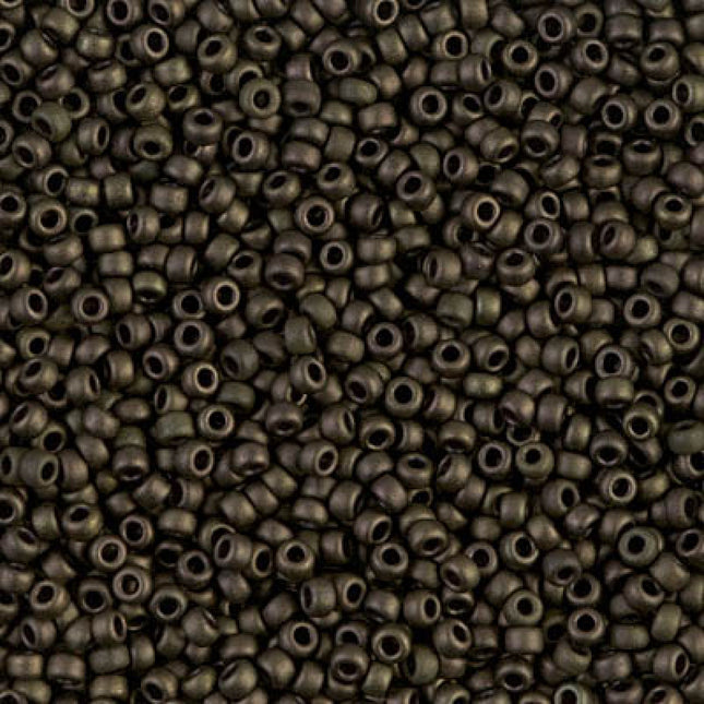 Miyuki 11/0 Seed Beads - 11-2004 - Matte Metallic Dark Olive