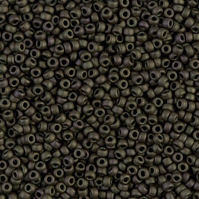 Miyuki 11/0 Seed Beads - 11-2015 - Matte Metallic Dk Olive