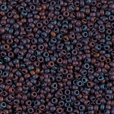 Miyuki 11/0 Seed Beads - 11-2016 - Matte Metallic Brown Iris