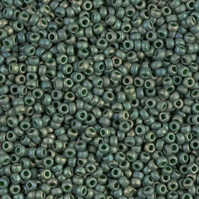 Miyuki 11/0 Seed Beads - 11-2031 - Matte Opaque Green Patina
