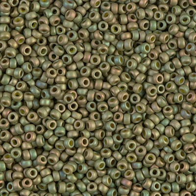 Miyuki 11/0 Seed Beads - 11-2033 - Matte Opaque Olive Green