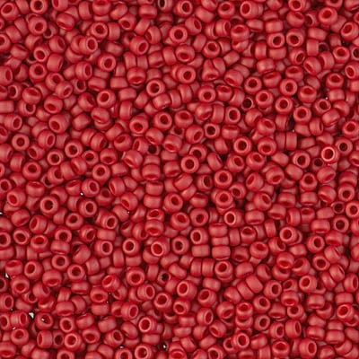 Miyuki 11/0 Seed Beads - 11-2040 - Matte Metallic Brick Red