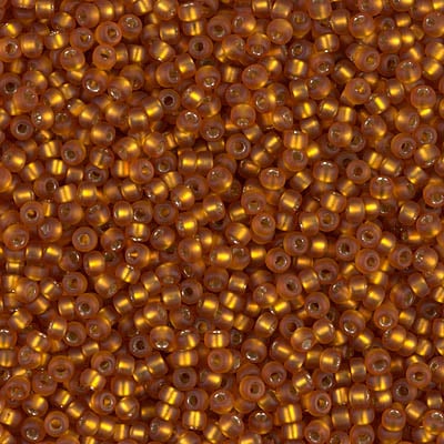 Miyuki 11/0 Seed Beads - 11-2422F - Matte Silver Lined Topaz