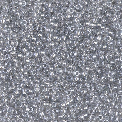 Miyuki 11/0 Seed Beads - 11-242 - Sparkling Pewter Lined Crystal