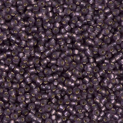 Miyuki 11/0 Seed Beads - 11-024F - Matte Silver Lined Lavender