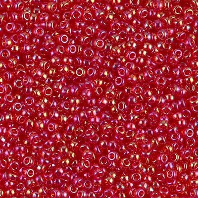 Miyuki 11/0 Seed Beads - 11-254D - Transparent Red AB