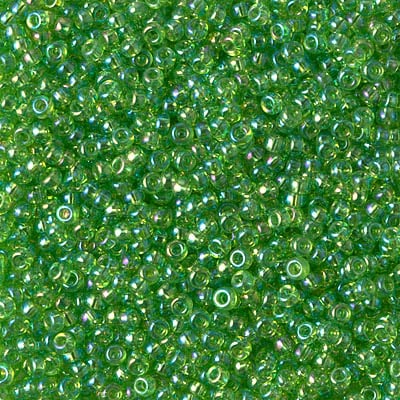 Miyuki 11/0 Seed Beads - 11-259 - Transparent Light Green AB