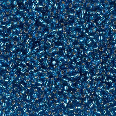 Miyuki 11/0 Seed Beads - 11-025 - Silver Lined Capri Blue