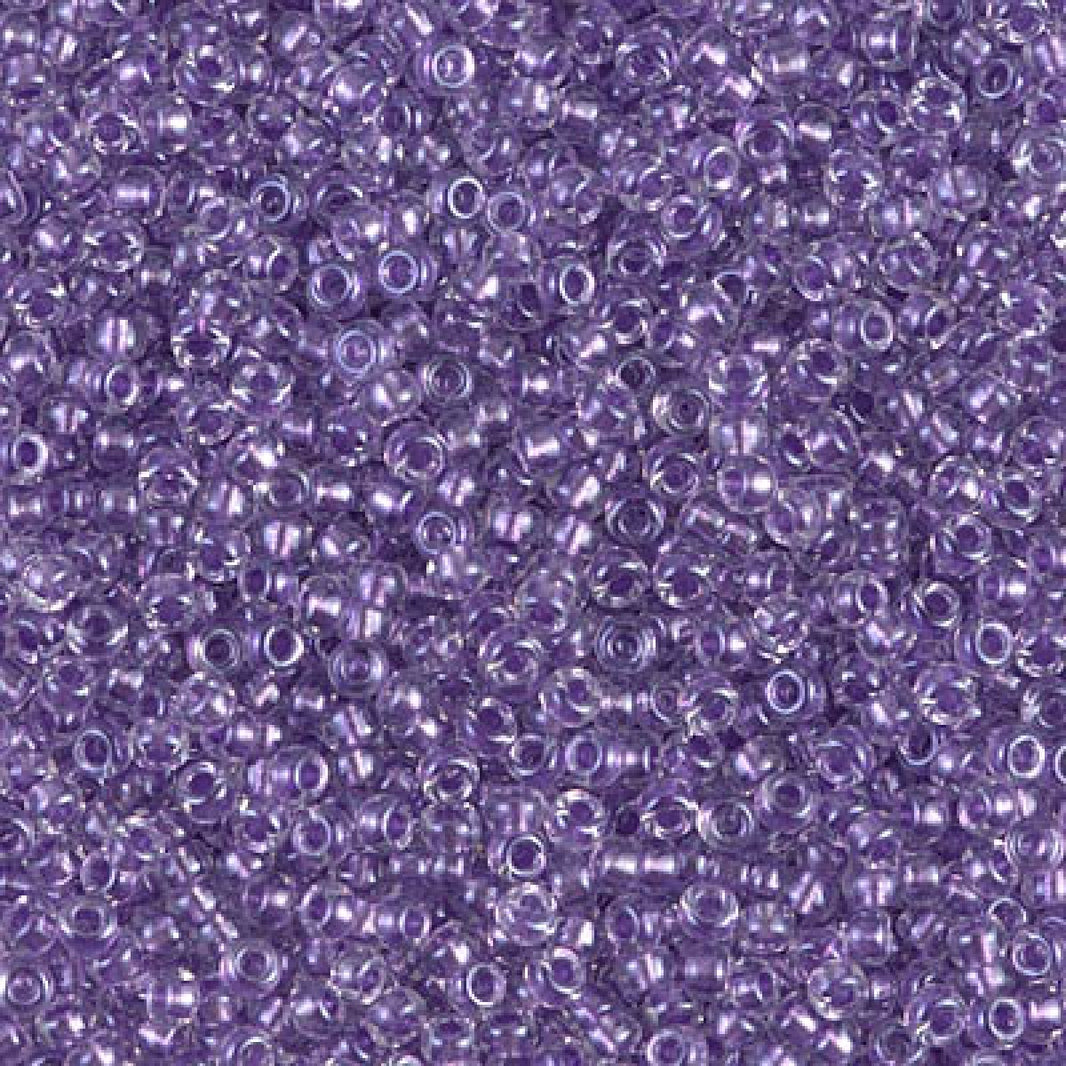 Miyuki 11/0 Delica Japanese Seed Beads - Crystal Purple Ceylon Lined-Dyed, 50 Gram Tube - View #7