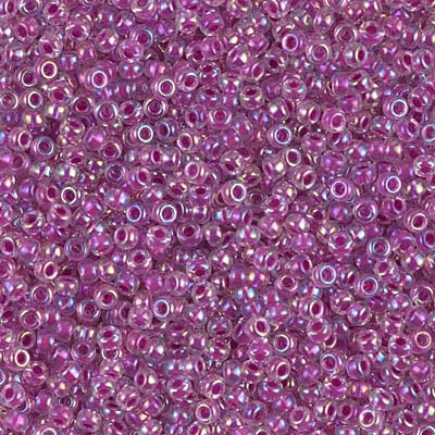 Miyuki 11/0 Seed Beads - 11-264 - Raspberry Lined Crystal AB