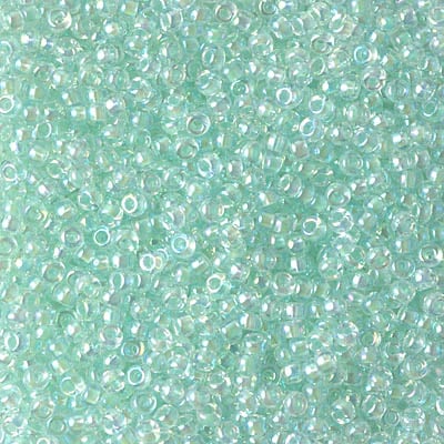 Miyuki 11/0 Seed Beads - 11-271 - Pale Mint-Green Lined Crystal AB