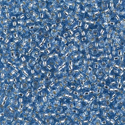 Miyuki 11/0 Seed Beads - 11-028 - Silver Lined Cornflower Blue