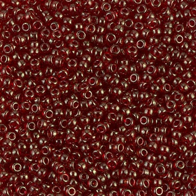 Miyuki 11/0 Seed Beads - 11-309 - Transparent Red Gold Luster