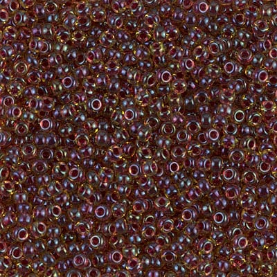 Miyuki 11/0 Seed Beads - 11-336 - Dark Rose Lined Yellow
