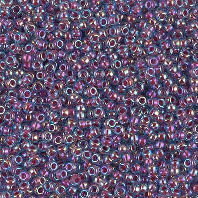 Miyuki 11/0 Seed Beads - 11-340 - Fuchsia Lined Aqua AB