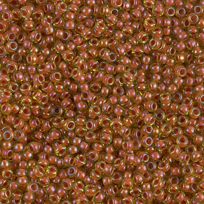Miyuki 11/0 Seed Beads - 11-345 - Dk Pink Lined Transparent
