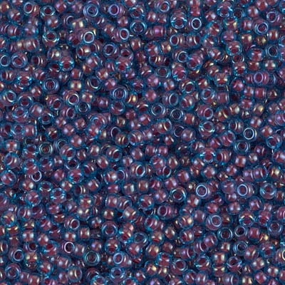 Miyuki 11/0 Seed Beads - 11-346 - Fuchsia Lined Aqua
