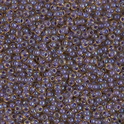 Miyuki 11/0 Seed Beads - 11-348 - Cranberry Lined Light Topaz AB