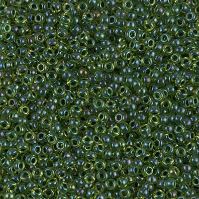 Miyuki 11/0 Seed Beads - 11-350 - Olive Lined Transparent