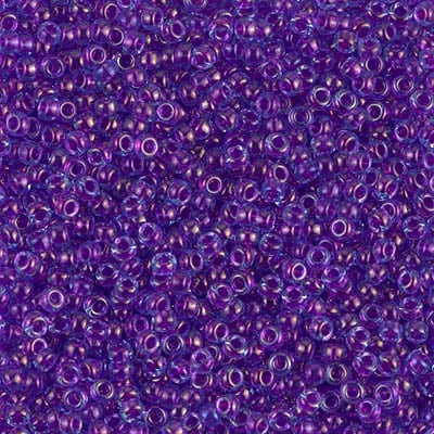 Miyuki 11/0 Seed Beads - 11-352 - Fuchsia Lined Aqua Luster