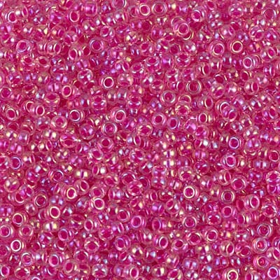 Miyuki 11/0 Seed Beads - 11-355 - Fuchsia Lined Crystal AB