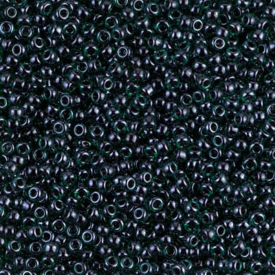 Miyuki 11/0 Seed Beads - 11-362 - Ruby Lined Emerald Luster