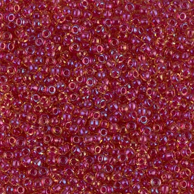 Miyuki 11/0 Seed Beads - 11-363 - Dk Pink Lined Amber