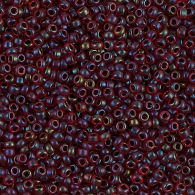 Miyuki 11/0 Seed Beads - 11-367SF - Semi-Matte Garnet AB