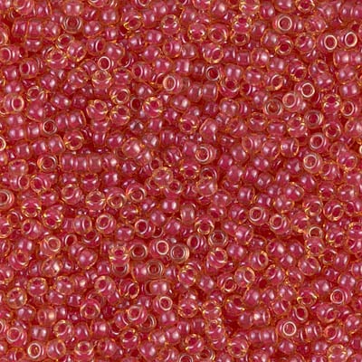 Miyuki 11/0 Seed Beads - 11-373 - Dk Rose Lined Topaz Luster
