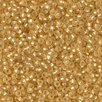 Miyuki 11/0 Seed Beads - 11-003F - Matte Silver Lined Gold