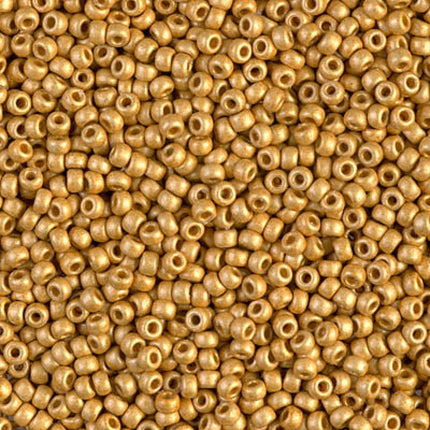 Miyuki 11/0 Seed Beads - 11-4202F - Duracoat Galvanized Matte Gold